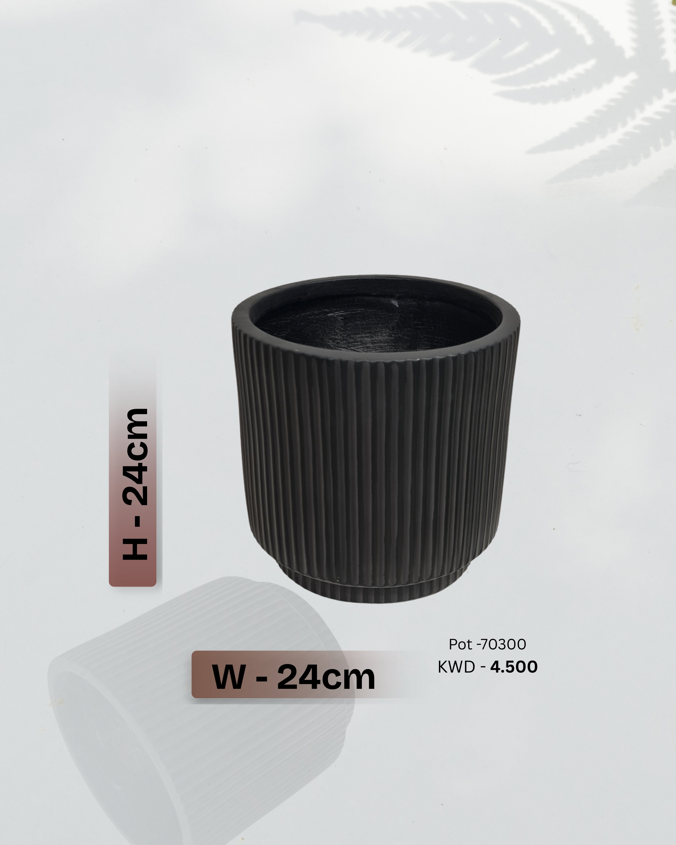 Ceramic Pot Black - 70300