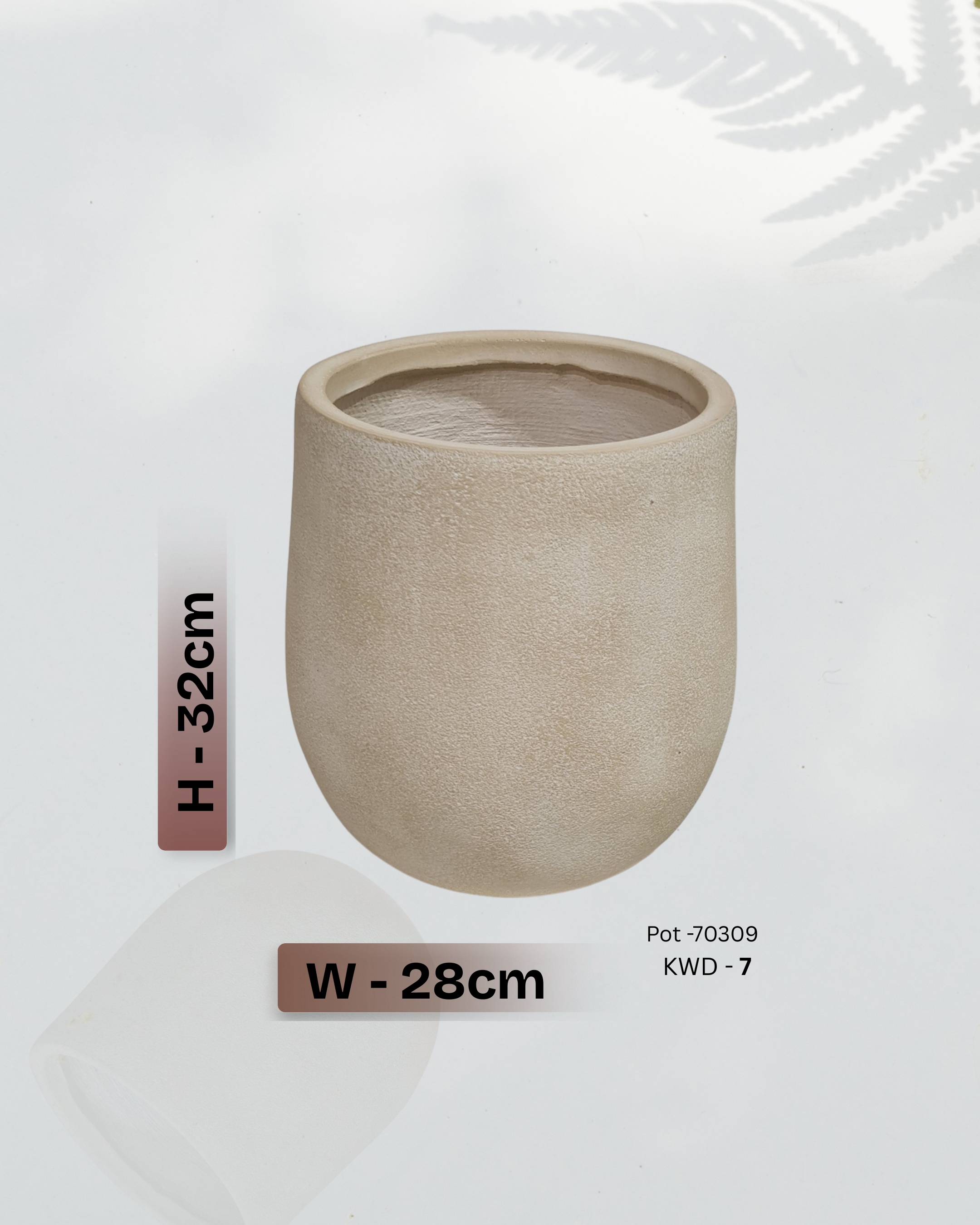Ceramic Pot Off White - 70309